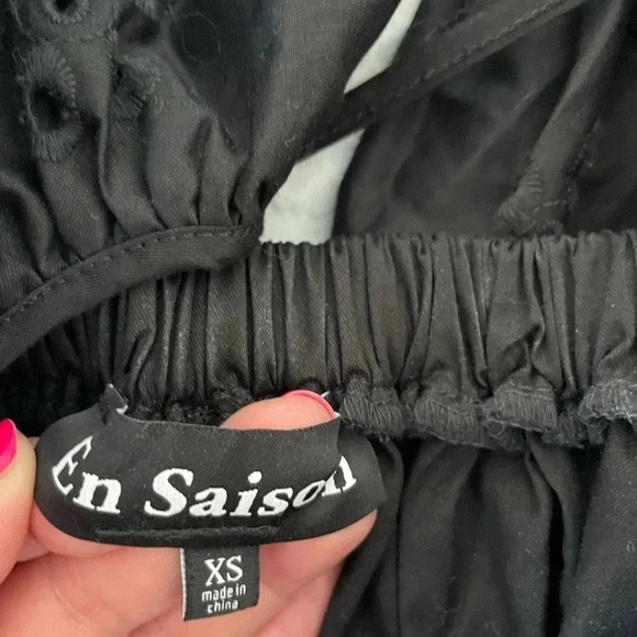 En Saison black eyelit flutter maxi dress - Picture 10 of 11